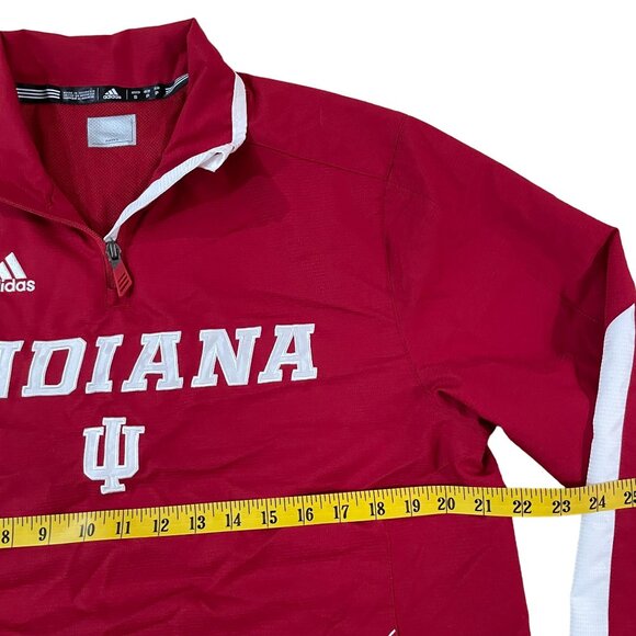 Indiana Hoosiers Adidas Pullover Windbreaker Jacket  Men's Size Small Red - Picture 3 of 6